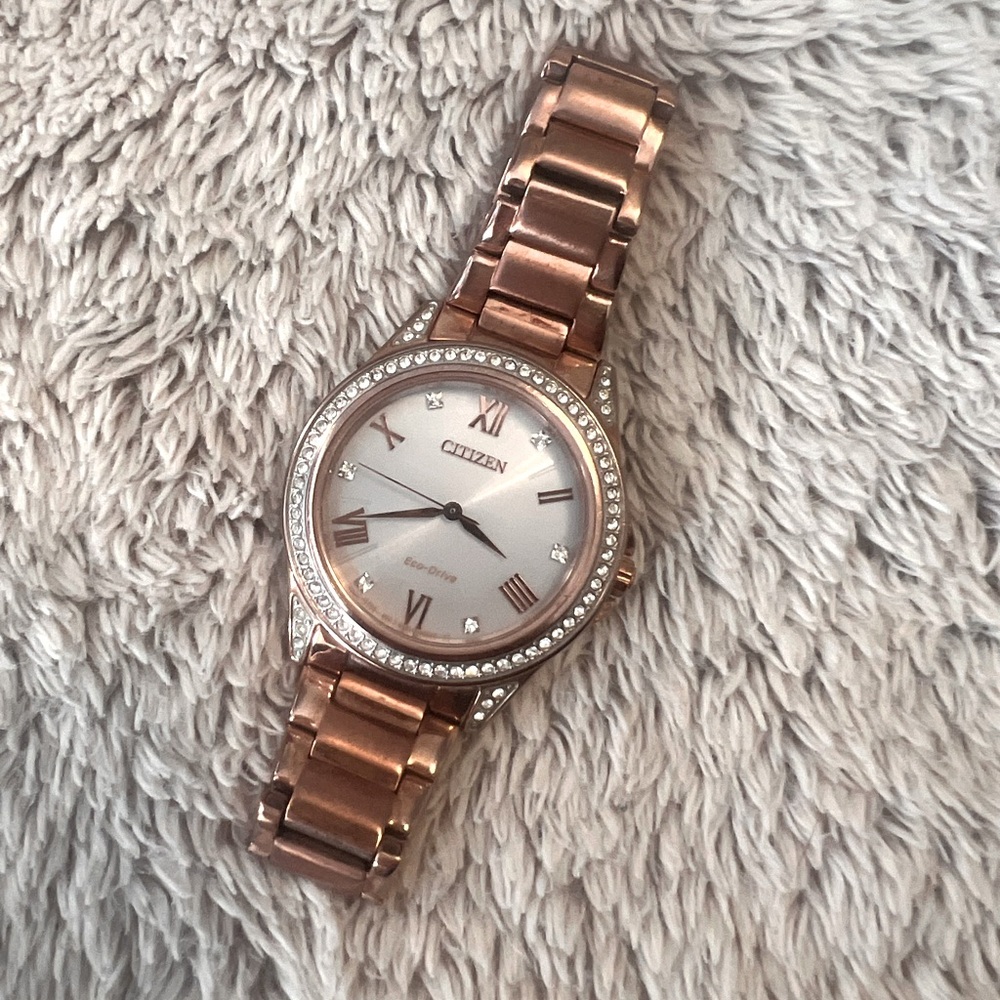Rose gold citizen watch
